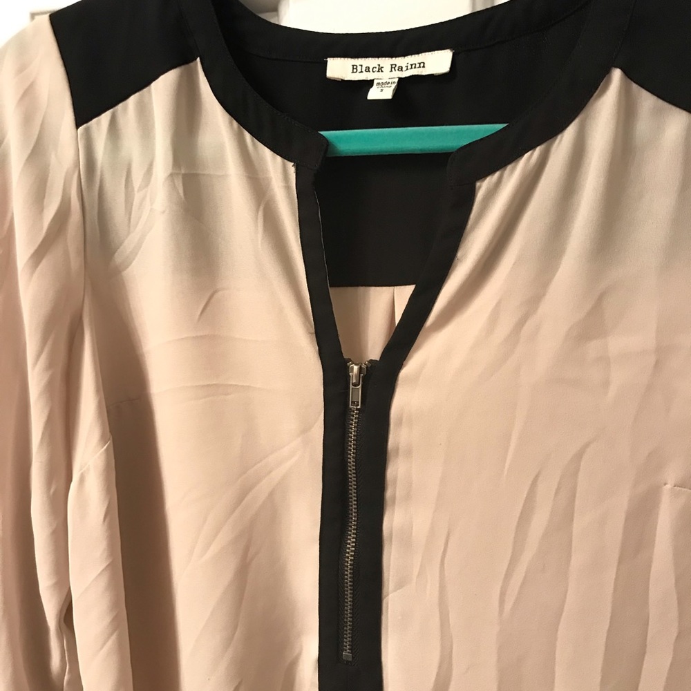 Tan polyester top